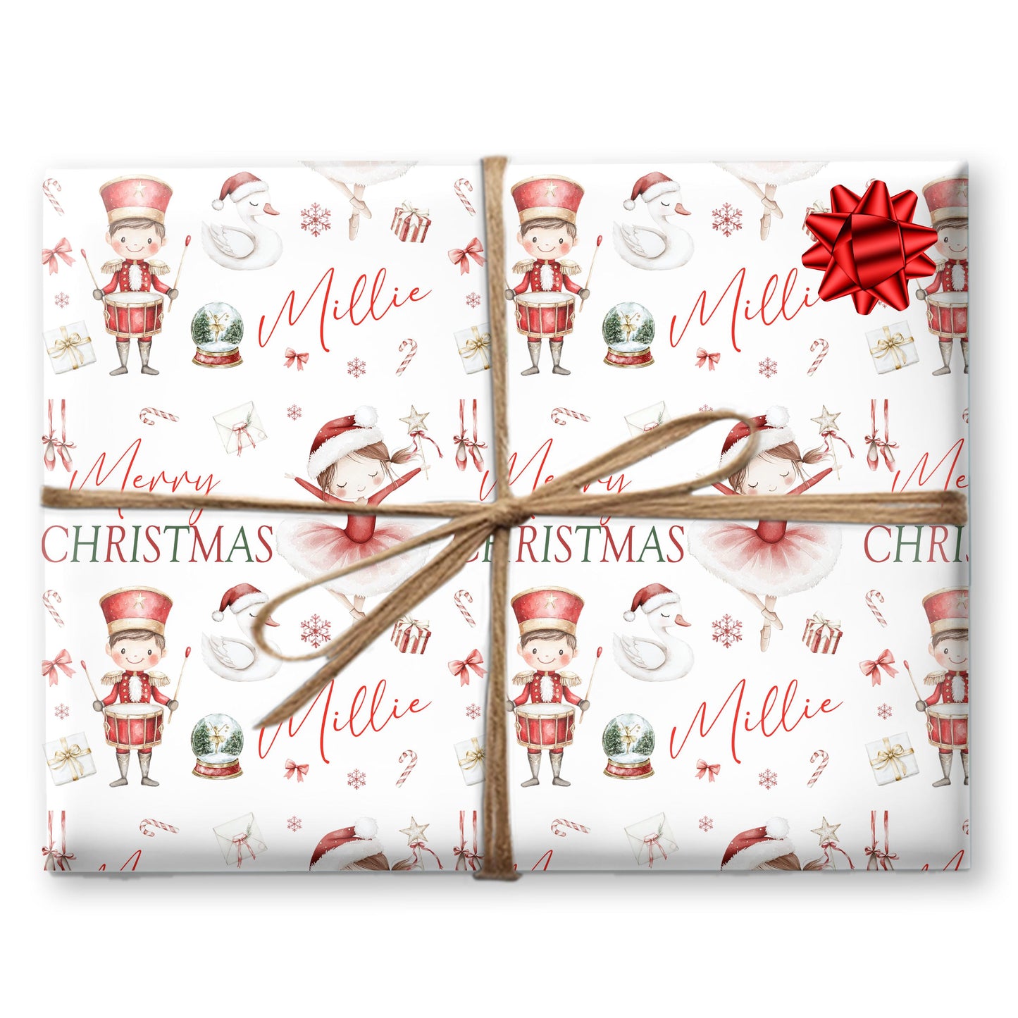 Nutcracker wrapping paper , Ballerina , Personalised Boys and Girls Paper, Gift Wrap for Him Her,