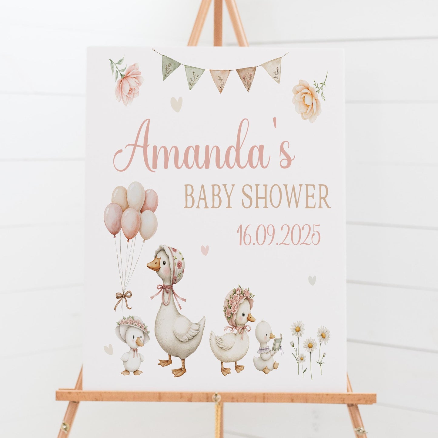Printed Personalised Baby Shower Welcome Sign, Custom Baptism & Christening Sign First Holy Communion