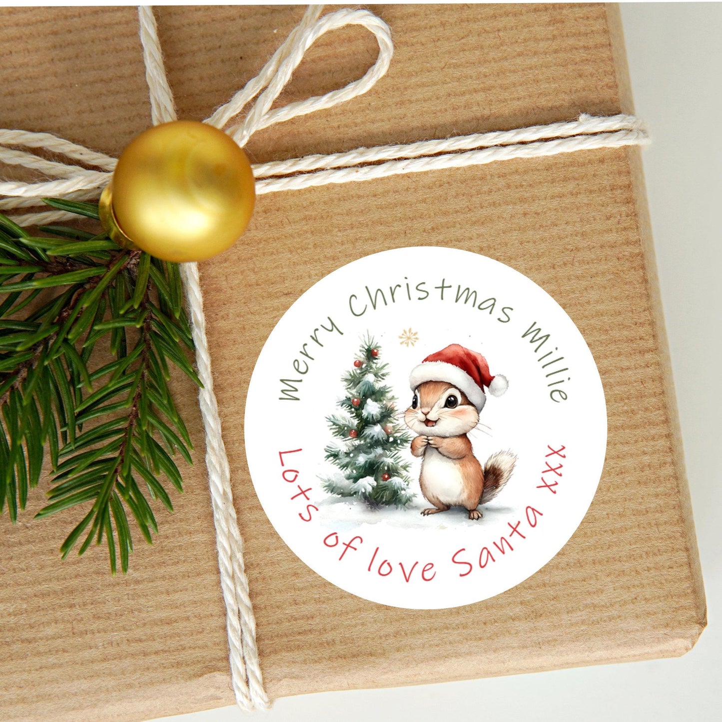 Personalised Christmas Stickers Labels For Wrapping Gifts, Name Tag