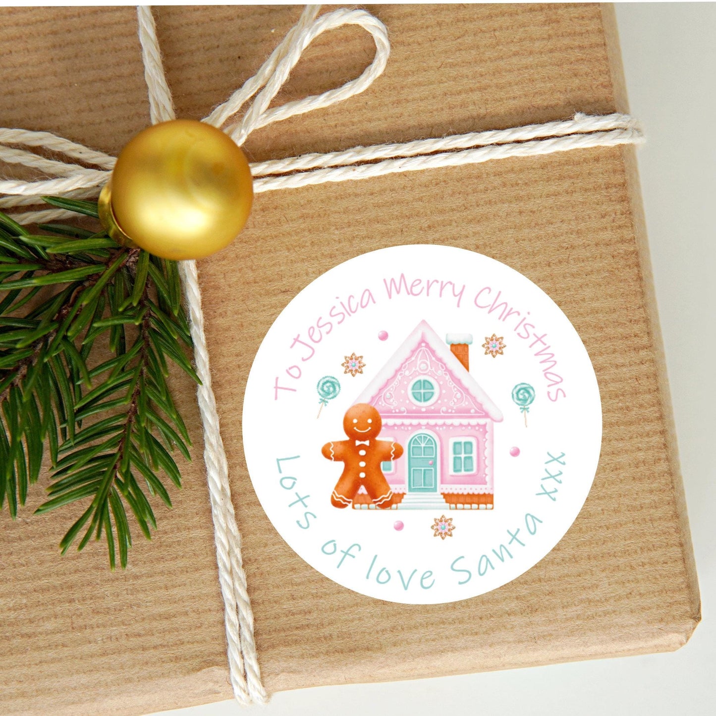 Personalised Christmas Stickers Labels For Wrapping Gifts, Name Tag