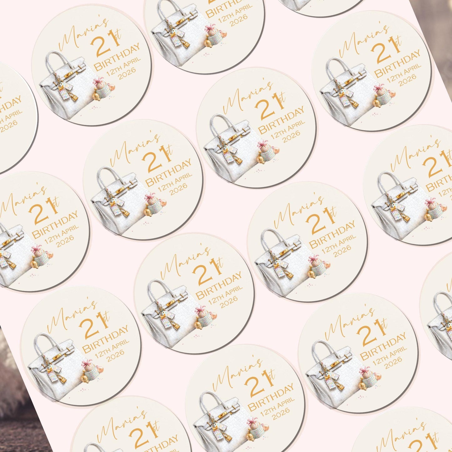 Personalised Birthday Stickers for Favours Party Bags Birthday Cake Seals Birthday Labels Celebration stickers