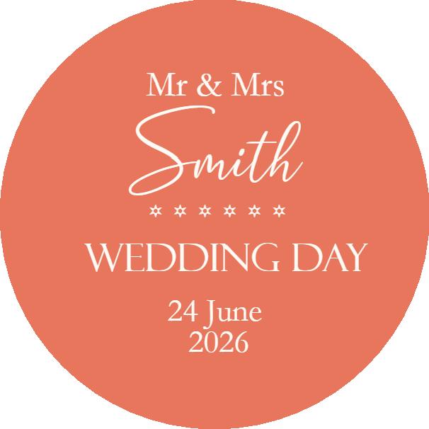 Wedding Stickers, Thank you Stickers Mr & Mrs Party Favours, Cake Seals Watercolour Design