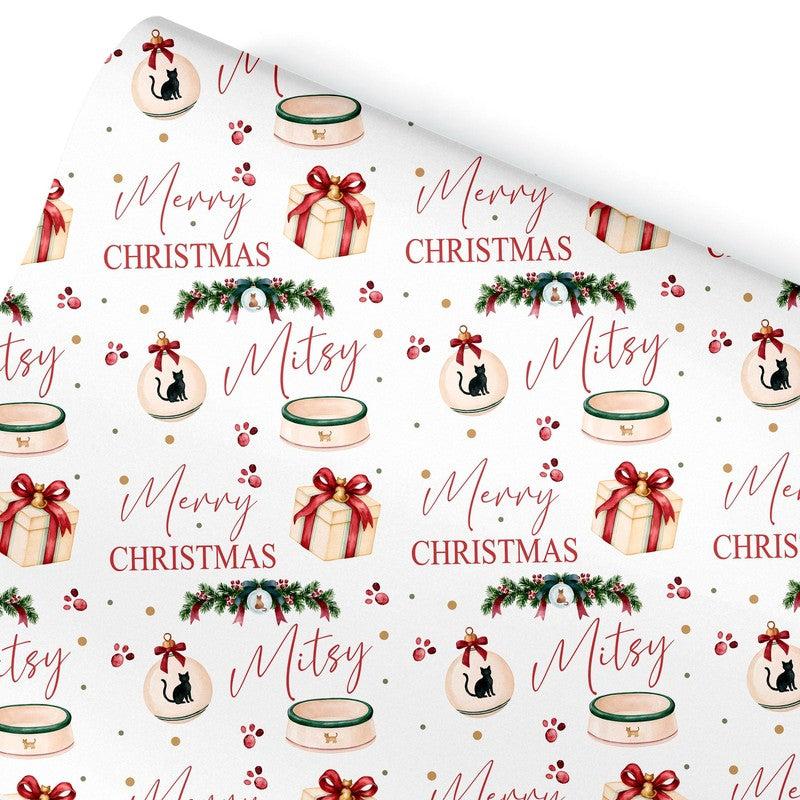 Personalised Cats Gift Wrap | Personalised Christmas Wrapping Paper