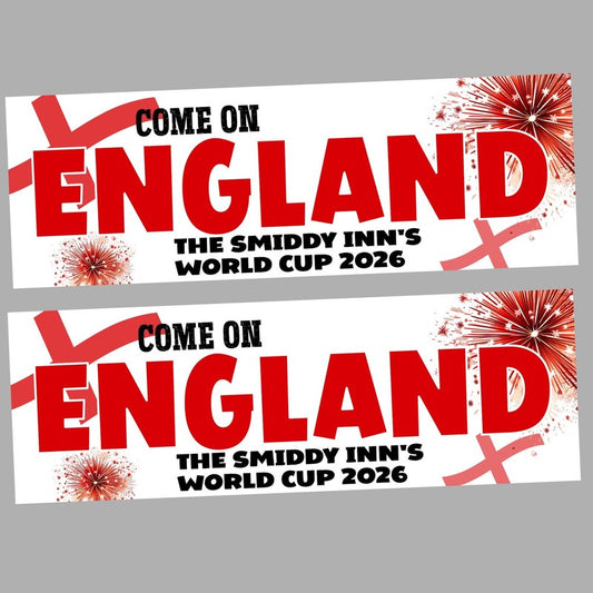England World Cup Banner, World Cup Party Banner Personalised