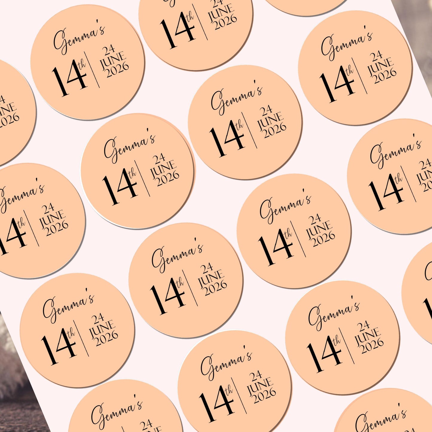 Birthday Stickers Party Bags Sweet Cone Thank You Stickers Labels Tags
