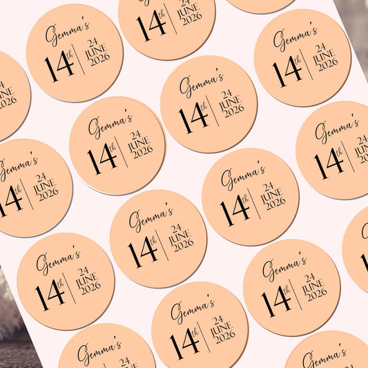 Birthday Stickers Party Bags Sweet Cone Thank You Stickers Labels Tags