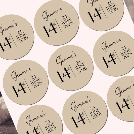 Personalised stickers, name labels, name stickers, thank you stickers, gift bags