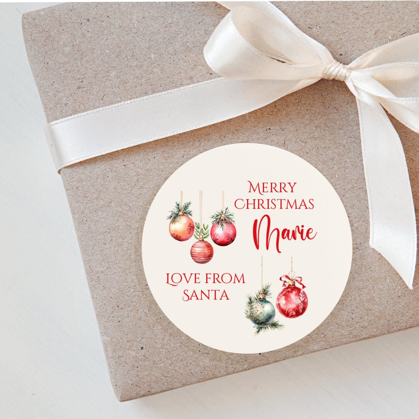 Personalised Christmas Stickers Labels For Wrapping Gifts, Name Tag