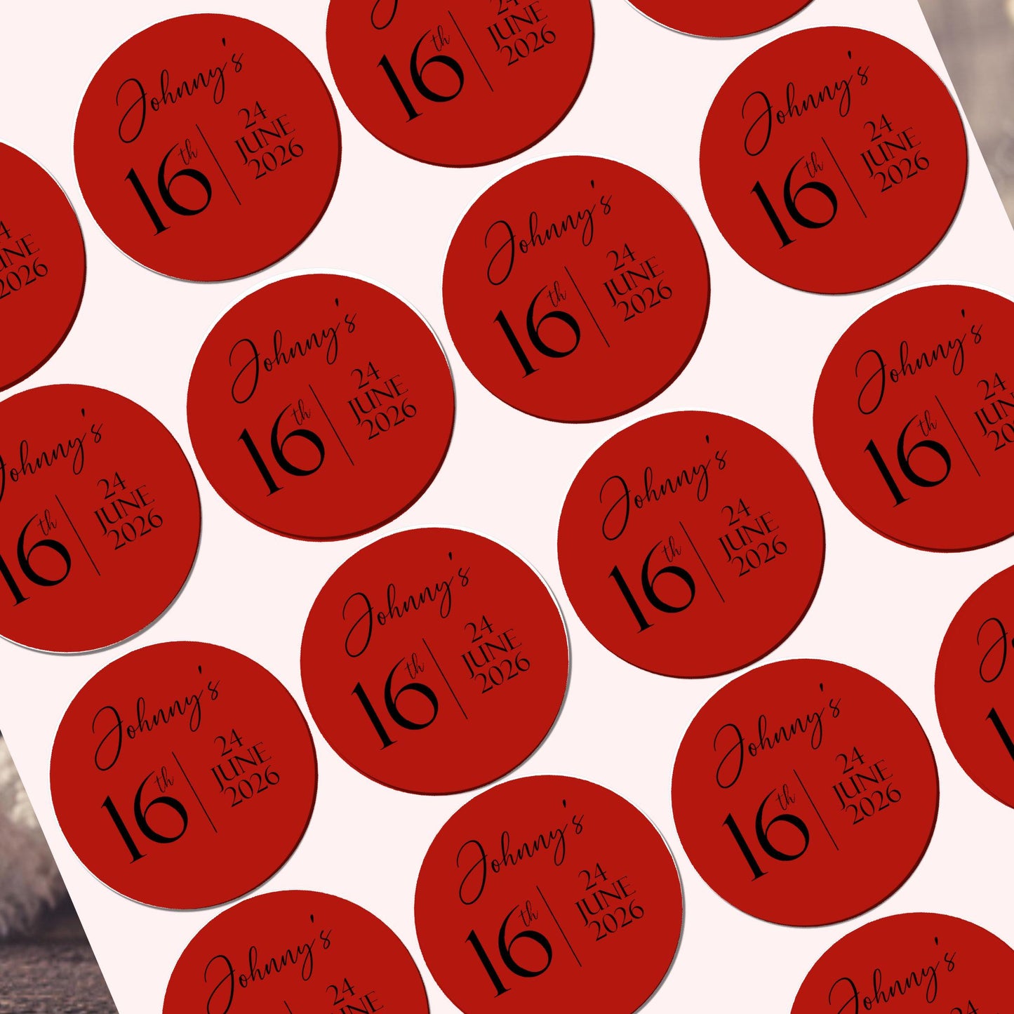 Personalised Birthday Stickers Party Bags Sweet Cone Thank You Stickers Labels Tags