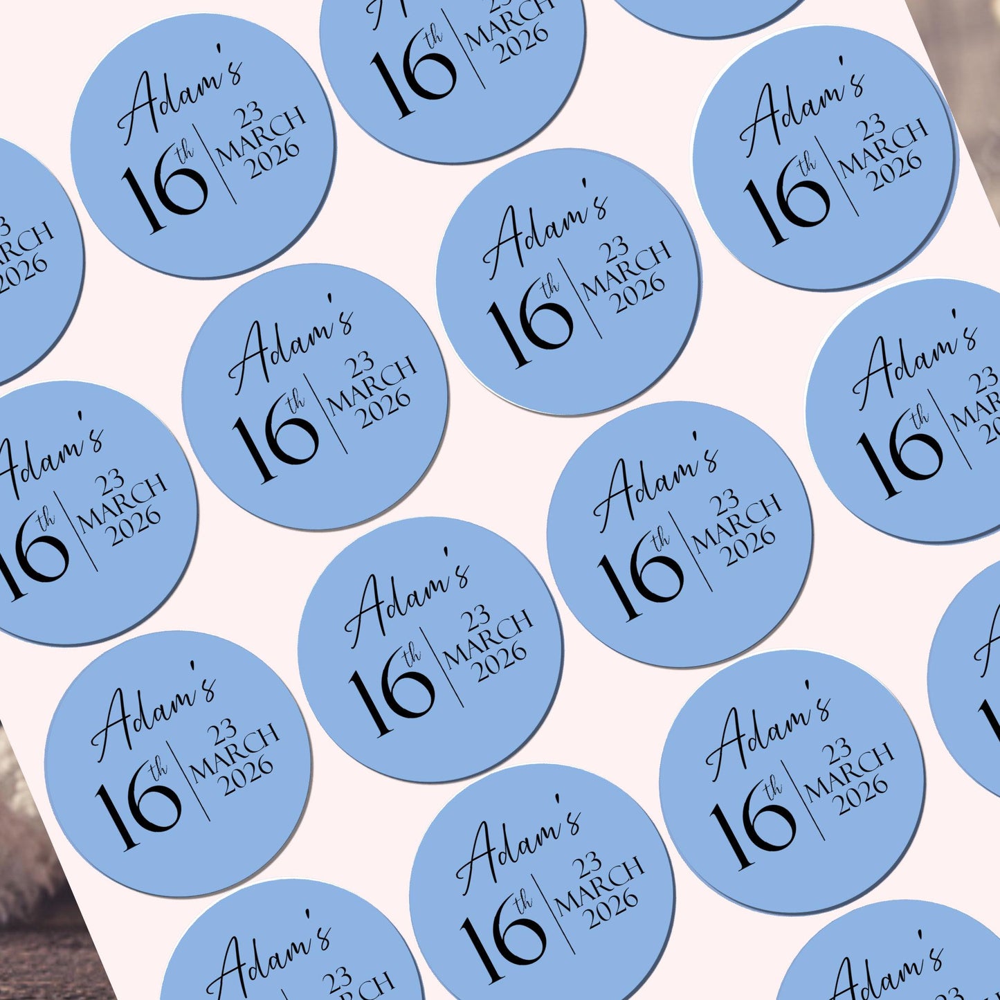 Birthday Stickers Party Favour Celebration Stickers Personalised