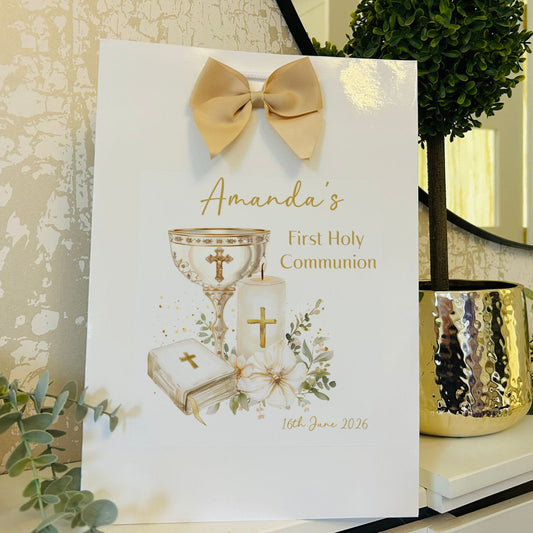 First Holy Communion Gift Bag Personalised with Name