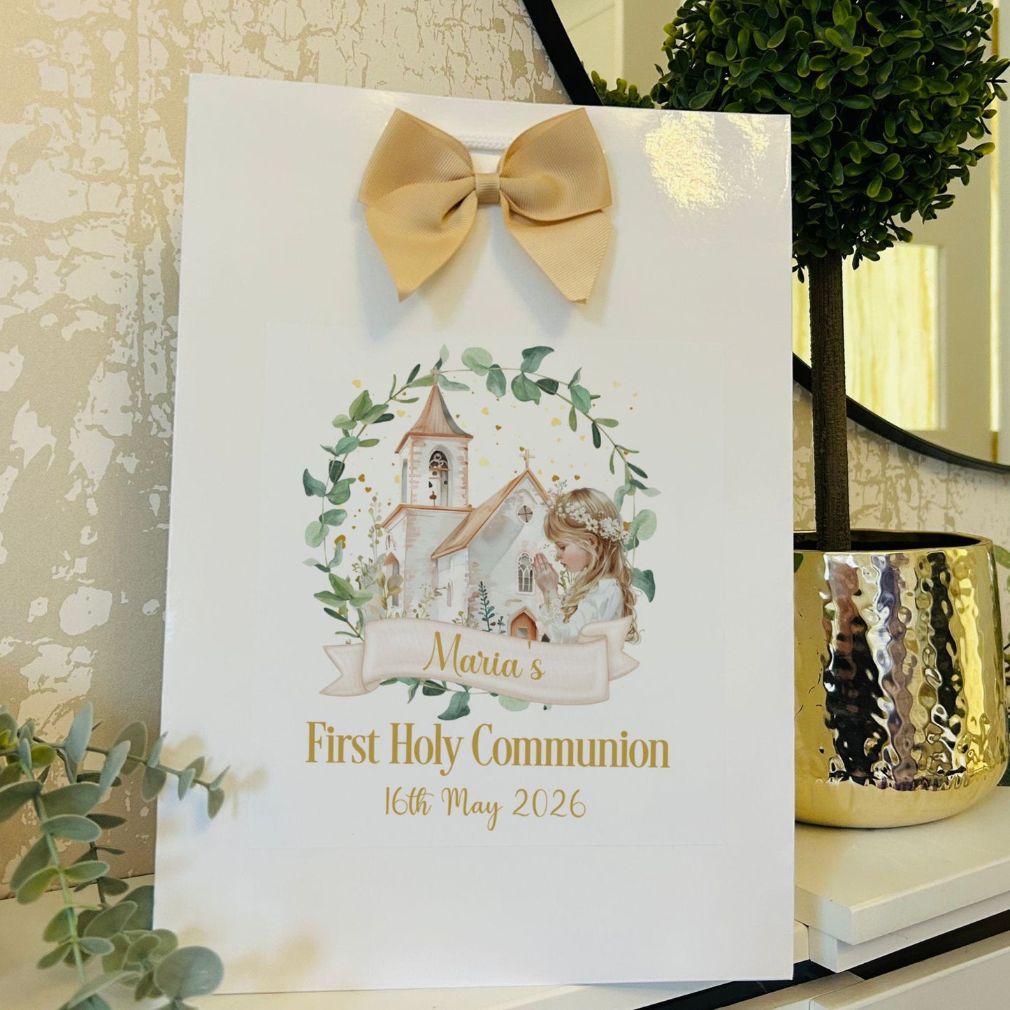 First Holy Communion Gift Bag Personalised with Name