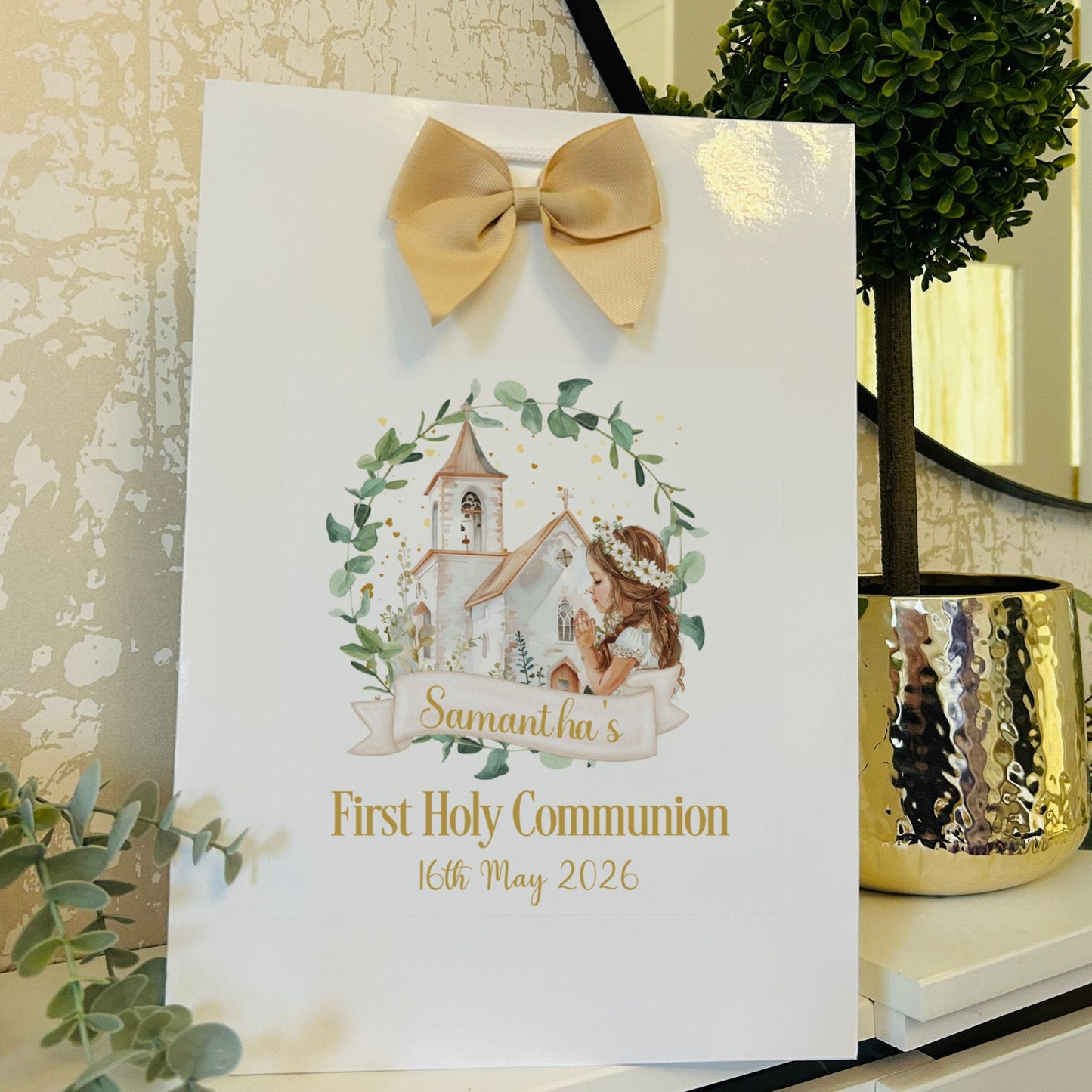 First Holy Communion Gift Bag Personalised with Name