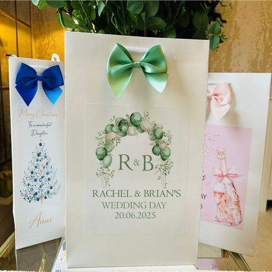 Wedding Gift Bag Personalised with Names