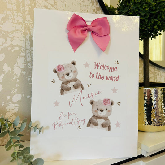 Personalised New Baby Gift Bag