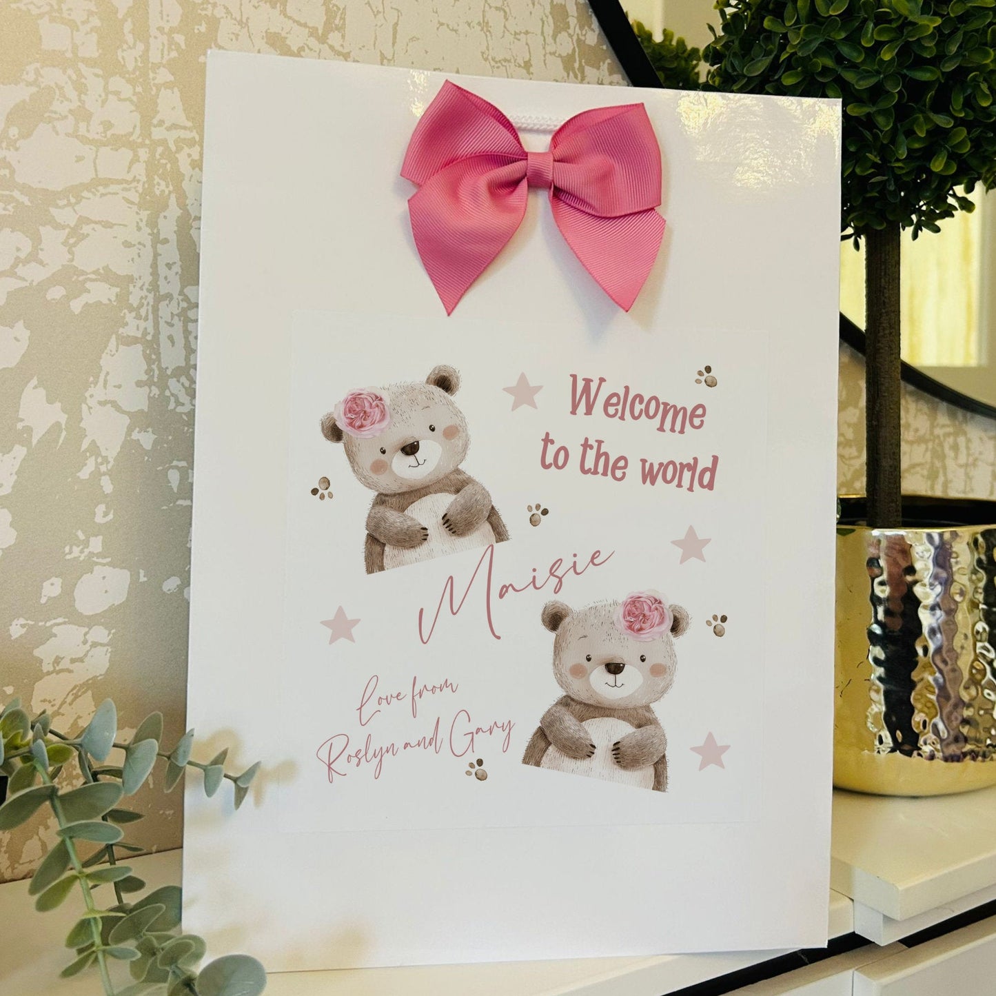Personalised Christening Gift Bag