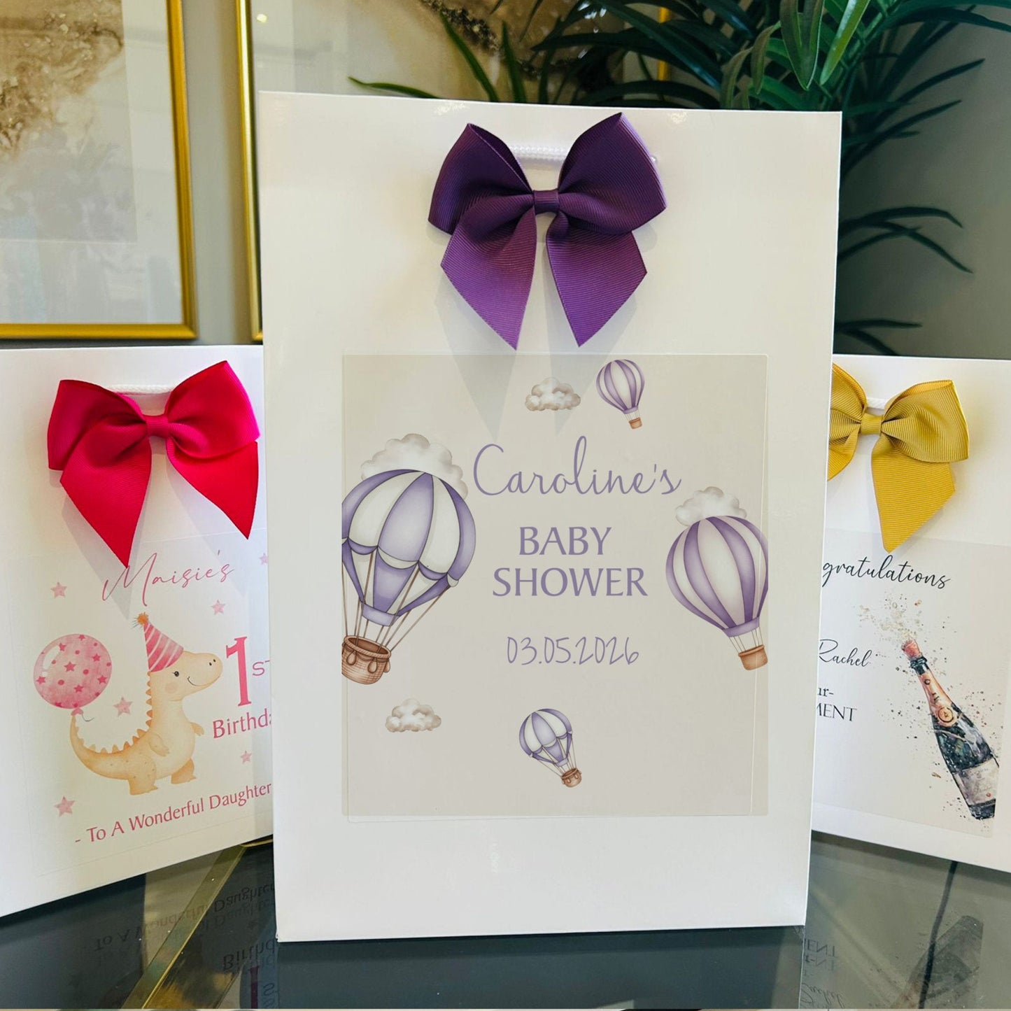 Baby Shower Gift Bag Personalised with Name