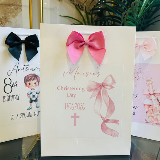 Christening Gift Bag Personalised with Name