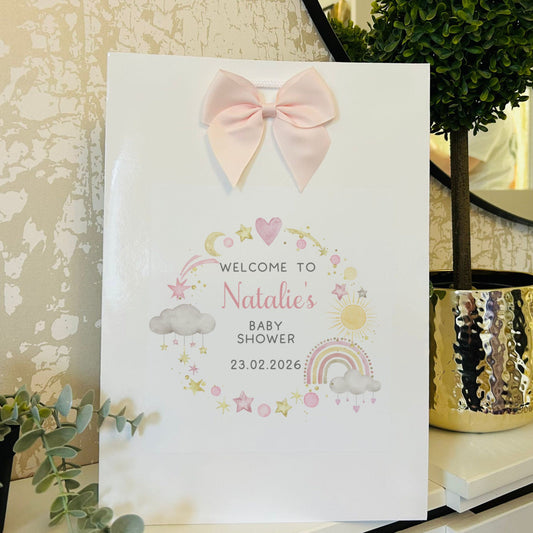 Baby Shower Gift Bag Personalised with Name