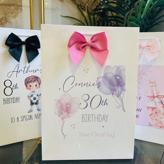 Birthday Gift Bag Personalised with Name