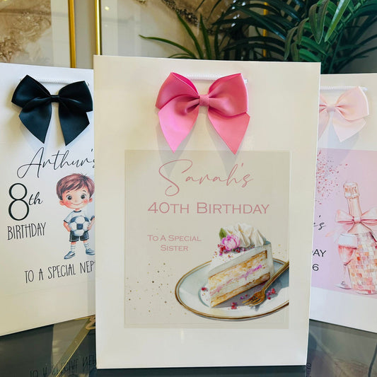 Birthday Gift Bag Personalised with Name
