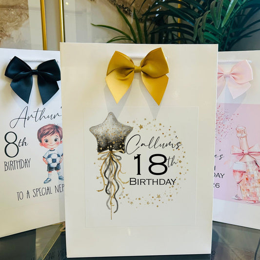 Birthday Gift Bag Personalised with Name
