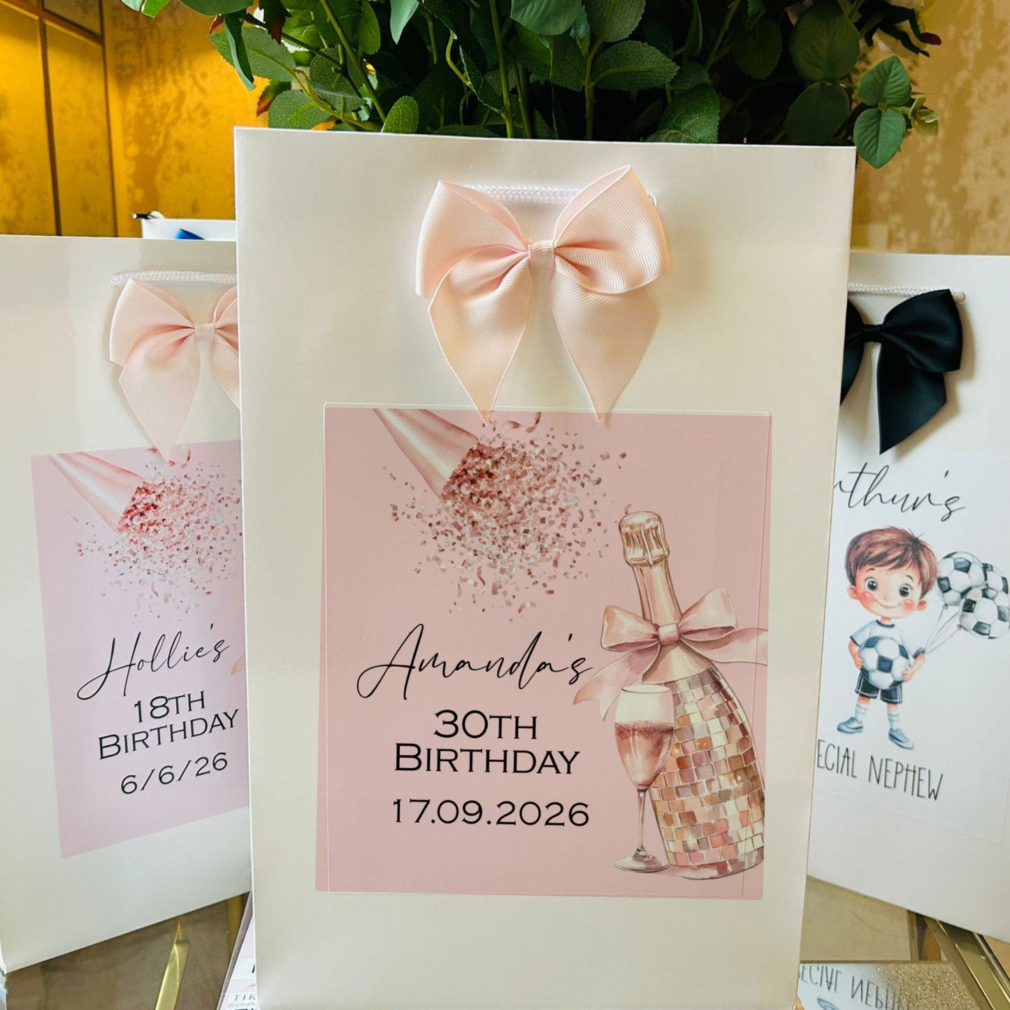 Birthday Gift Bag Personalised with Name