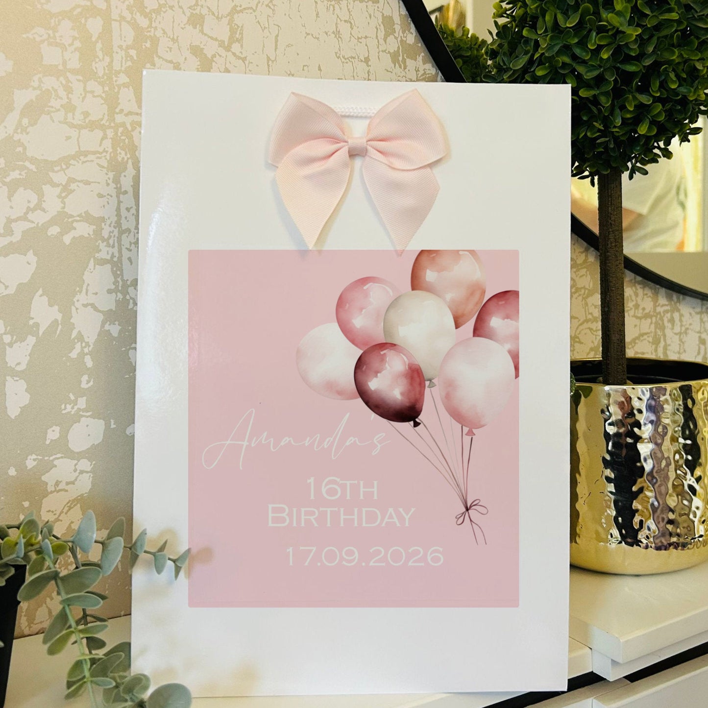 Birthday Gift Bag Personalised with Name