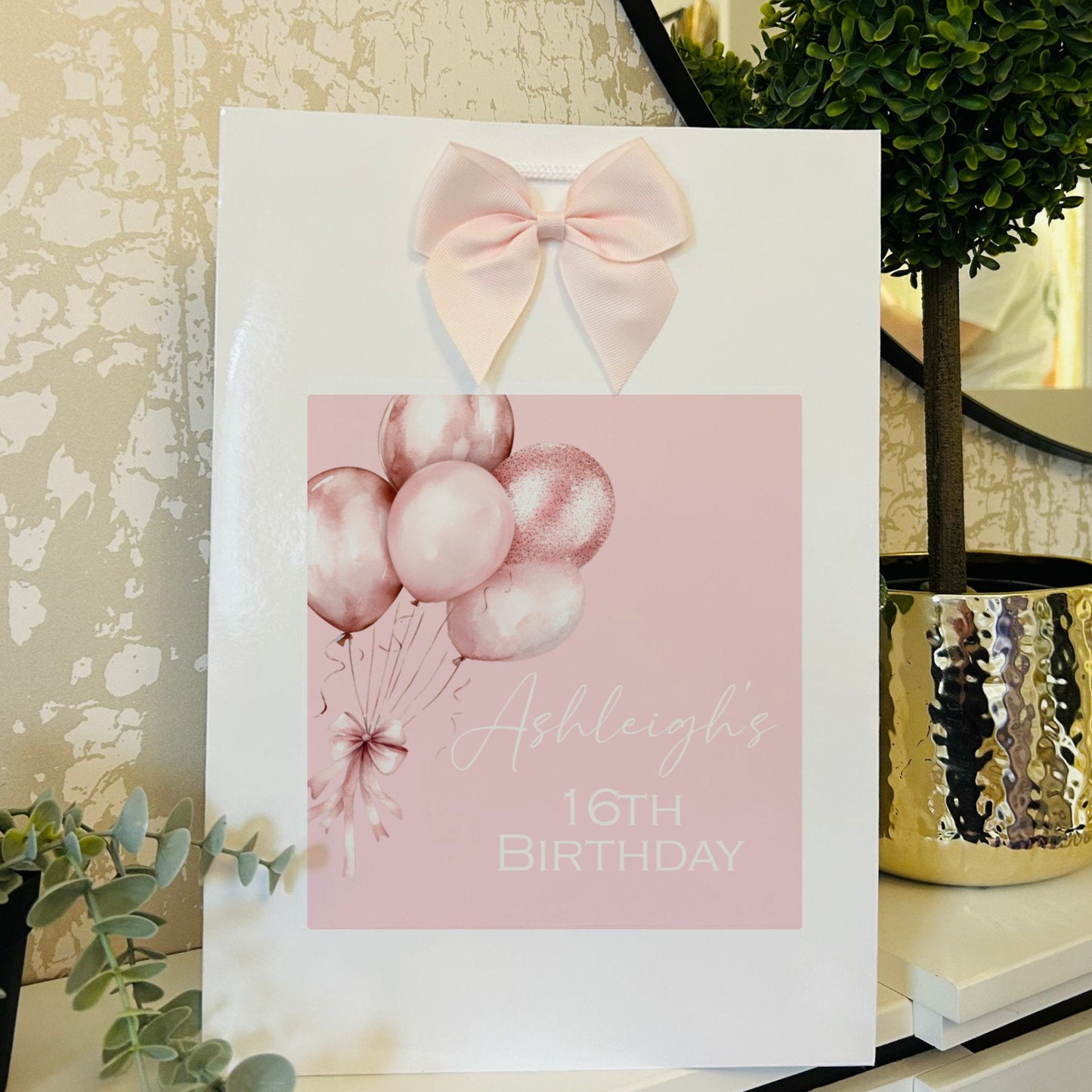 Birthday Gift Bag Personalised with Name