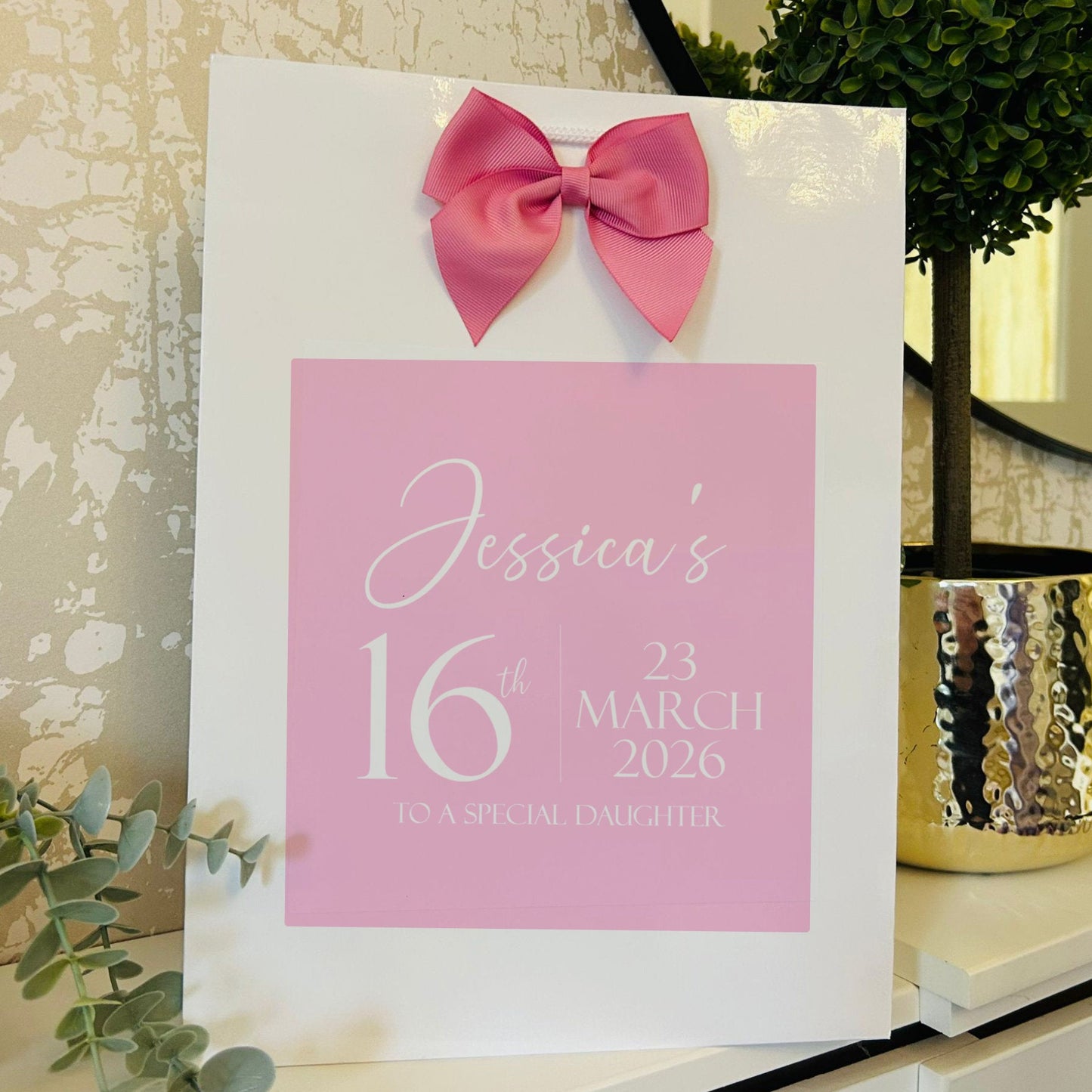 Birthday Gift Bag Personalised with Name