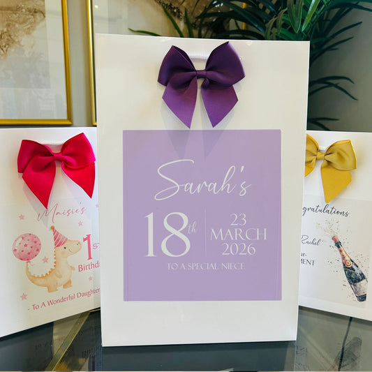 Birthday Gift Bag Personalised with Name