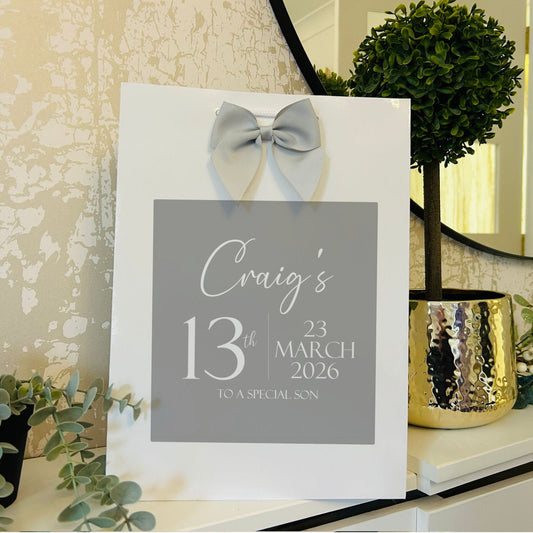 Birthday Gift Bag Personalised with Name