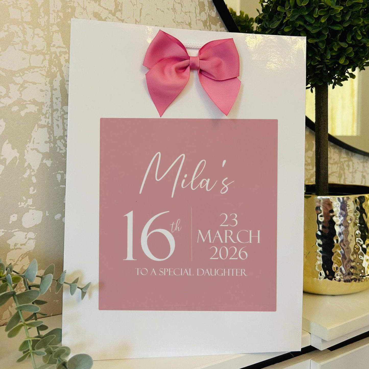 Birthday Gift Bag Personalised with Name