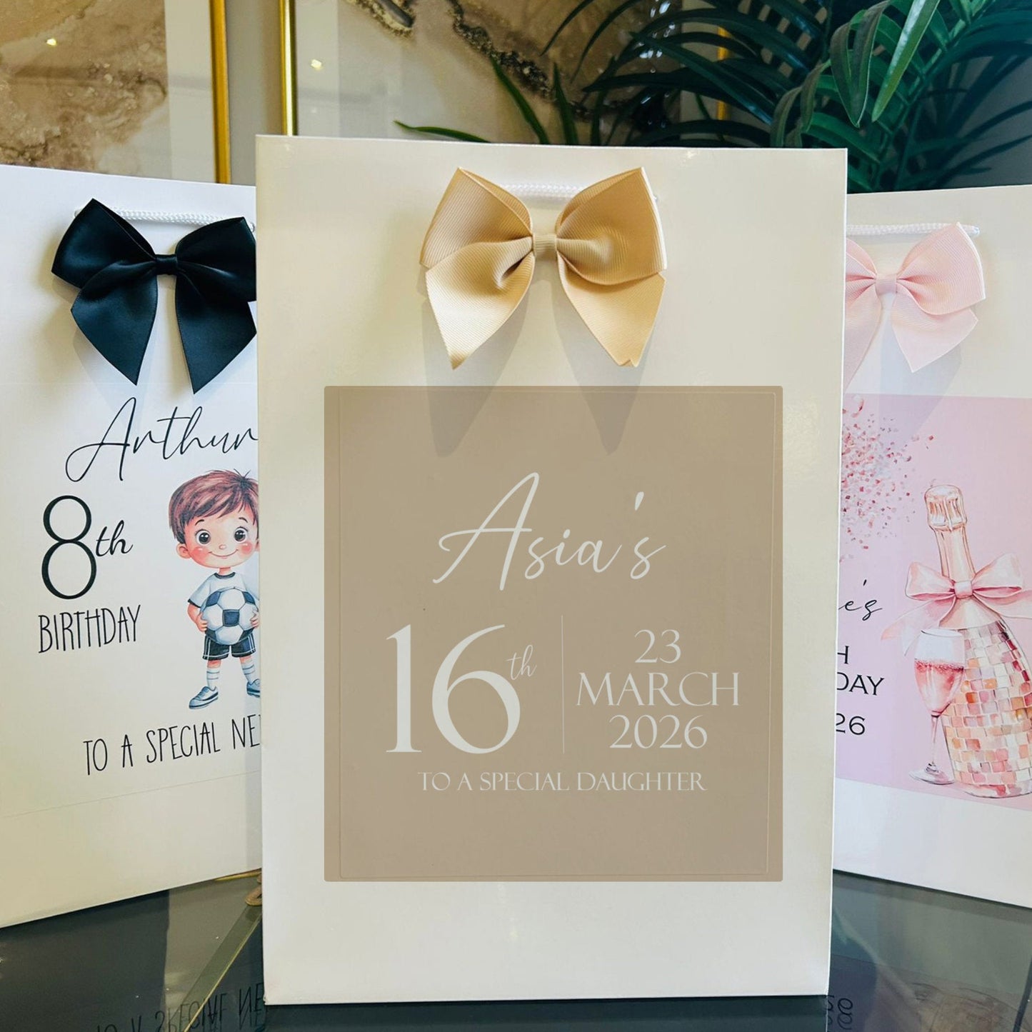Birthday Gift Bag Personalised with Name