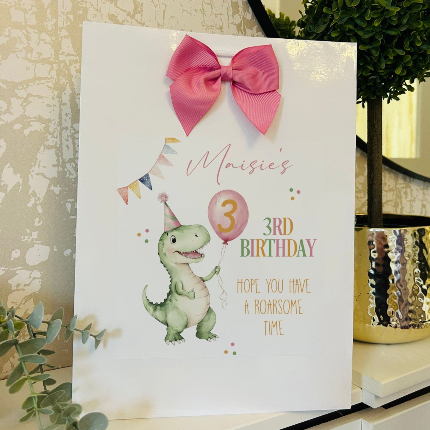 Children's Gift Bag Personalised with Name & Age
