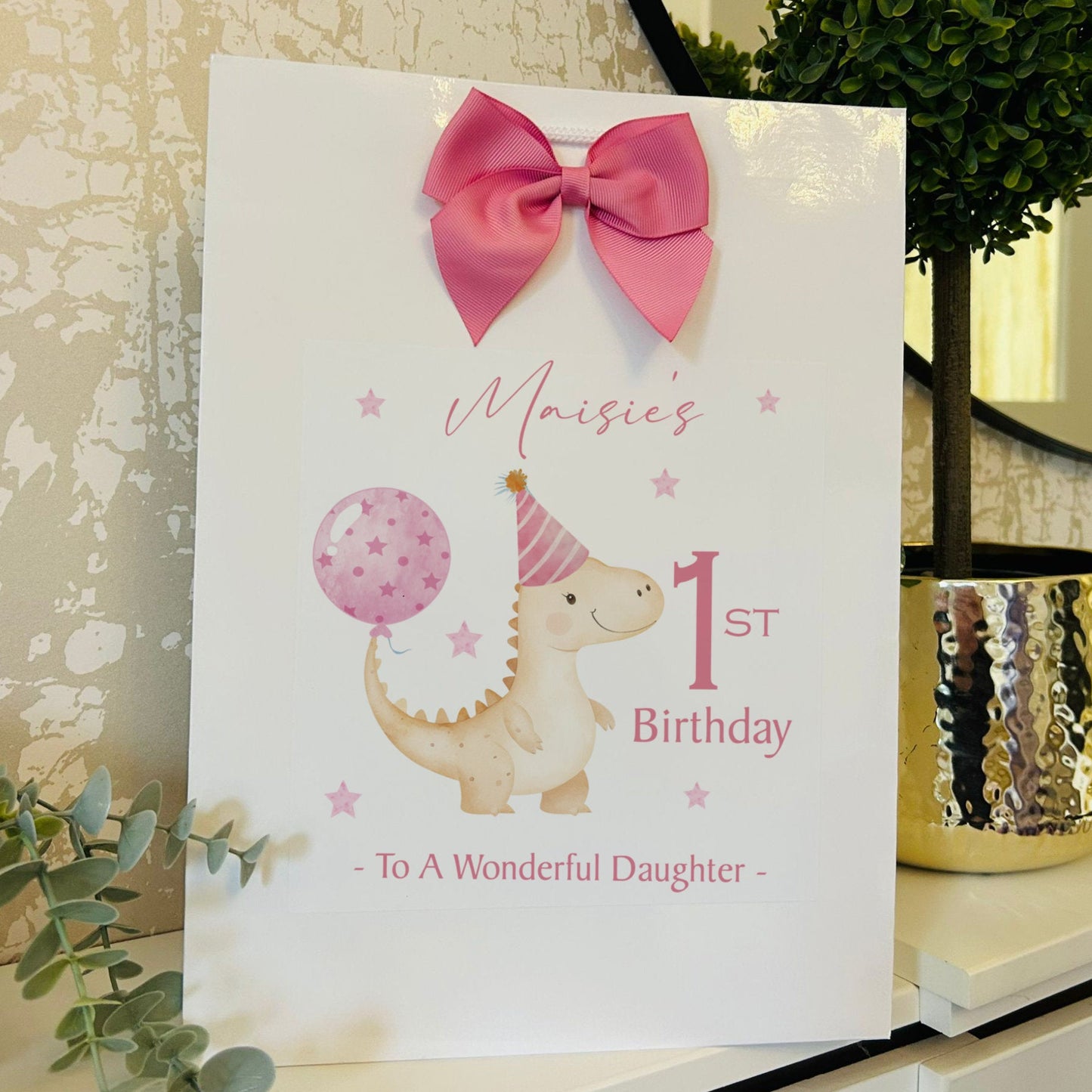 Baby Shower Gift Bag Personalised with Name
