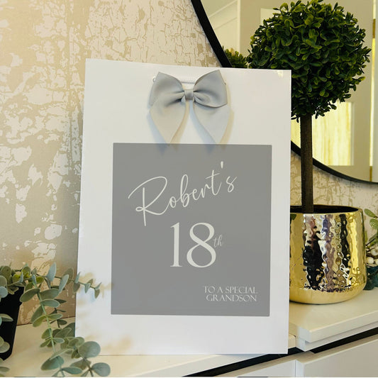 Birthday Gift Bag Personalised with Name