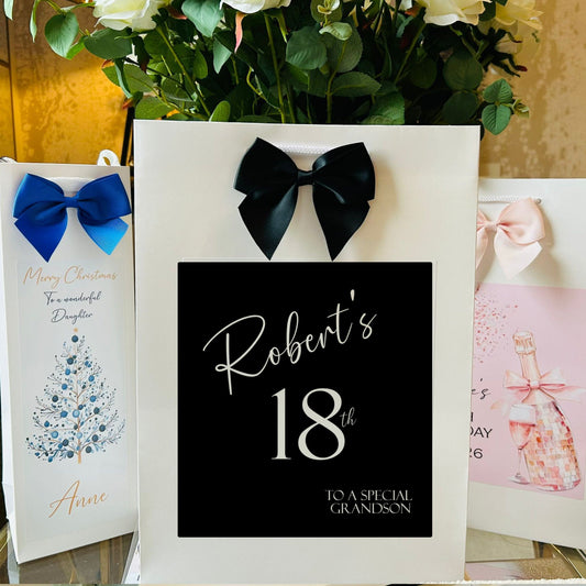 Birthday Gift Bag Personalised with Name