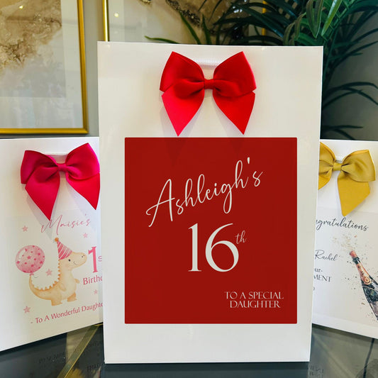 Birthday Gift Bag Personalised with Name