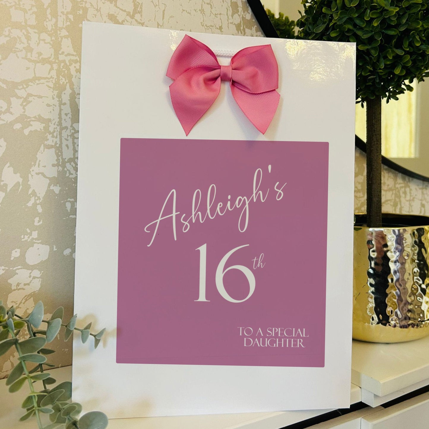 Birthday Gift Bag Personalised with Name