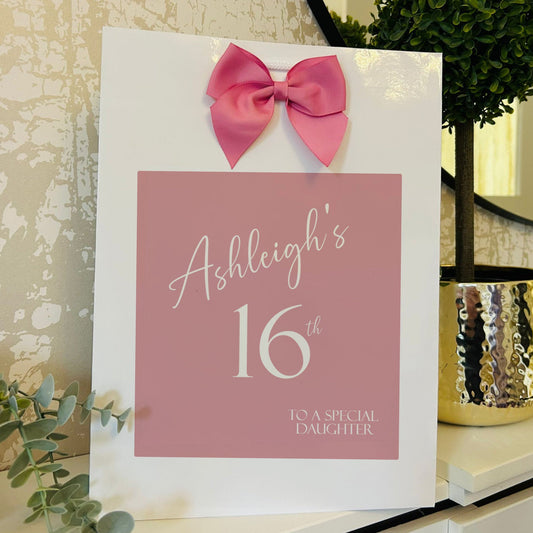 Birthday Gift Bag Personalised with Name