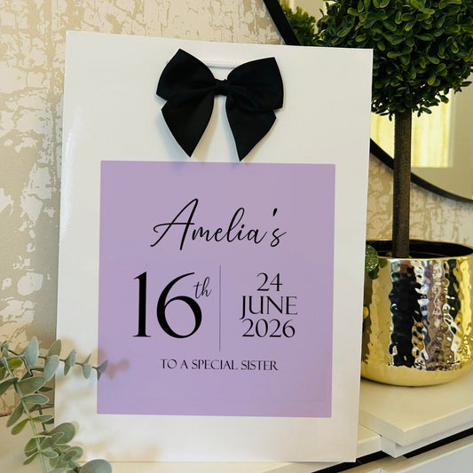 Birthday Gift Bag Personalised with Name