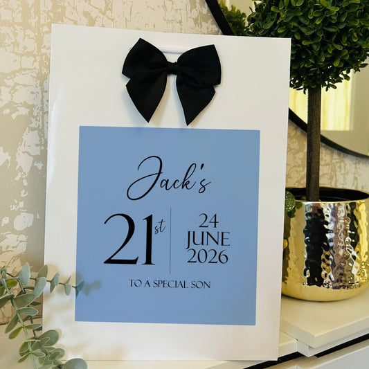 Birthday Gift Bag Personalised with Name
