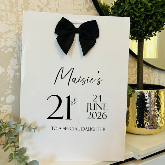 Birthday Gift Bag Personalised with Name