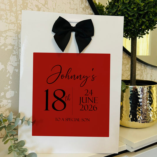 Birthday Gift Bag Personalised with Name