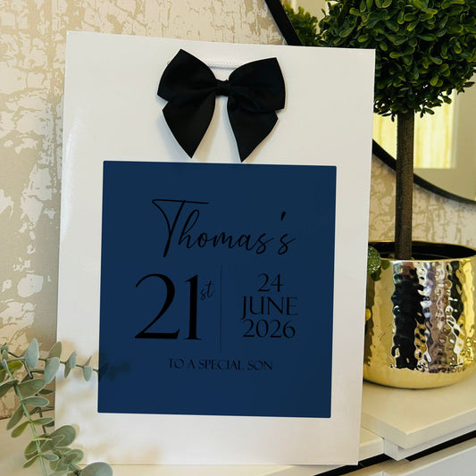Birthday Gift Bag Personalised with Name