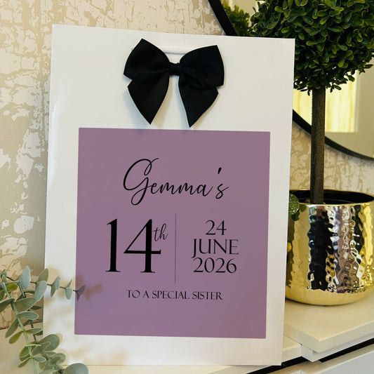 Birthday Gift Bag Personalised with Name