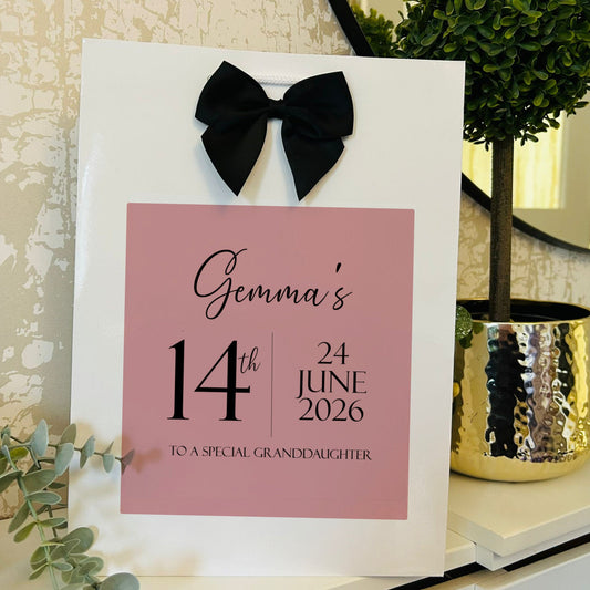 Birthday Gift Bag Personalised with Name