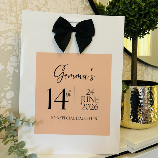 Birthday Gift Bag Personalised with Name