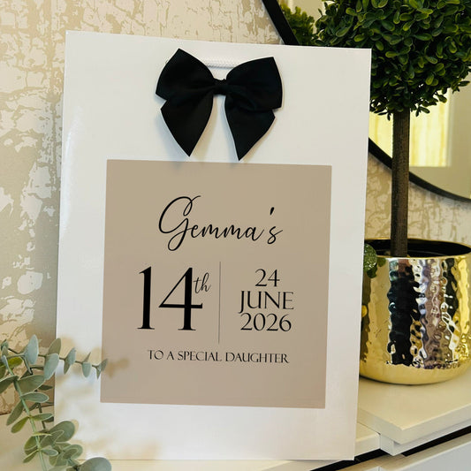 Birthday Gift Bag Personalised with Name